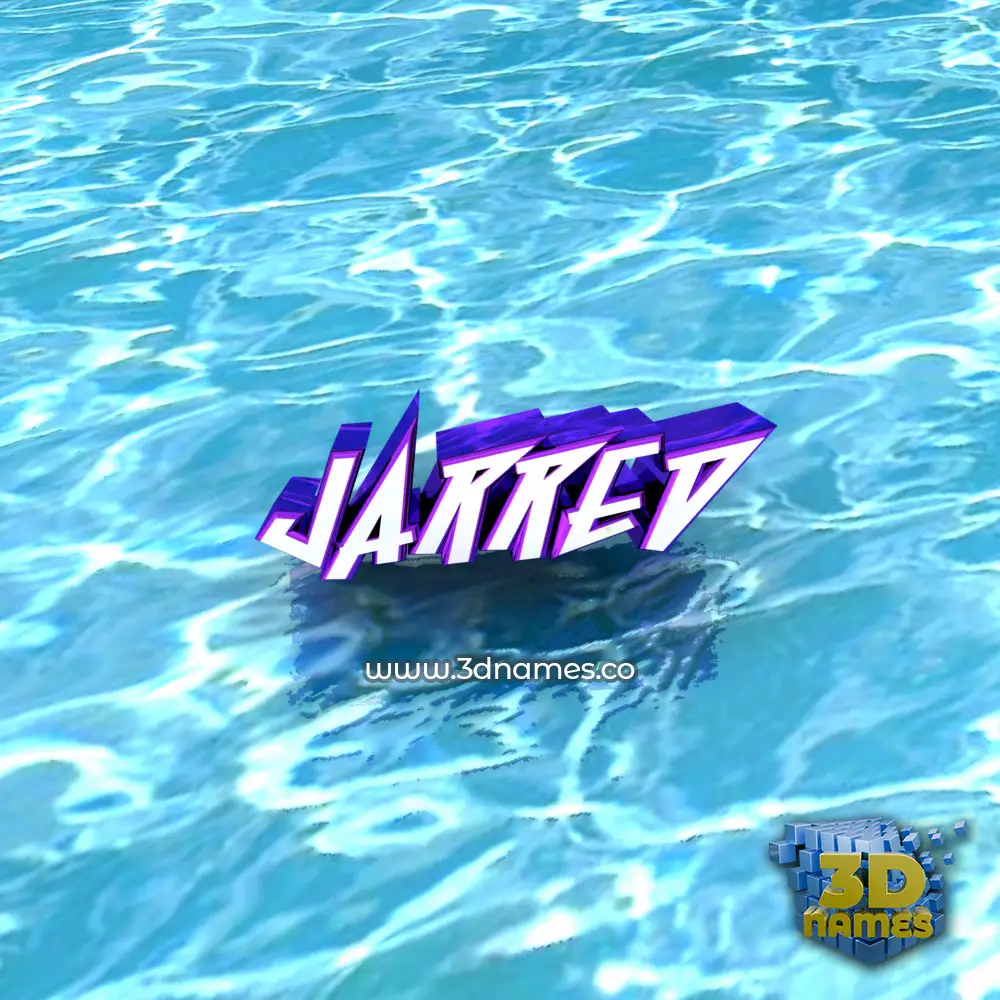 jarred in Water style - 3D name wallpaper