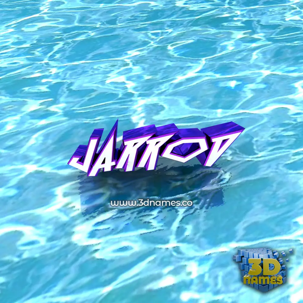 jarrod in Water style - 3D name wallpaper
