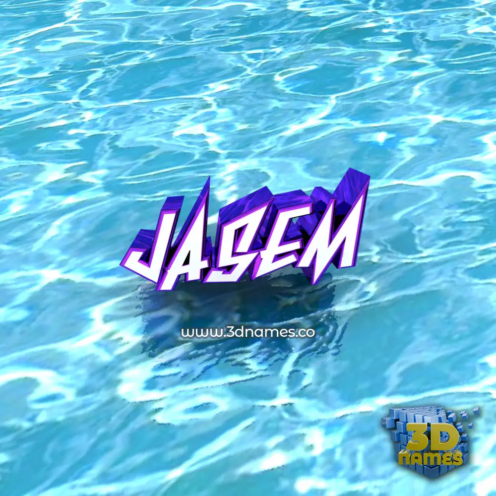 jasem in Water style - 3D name wallpaper