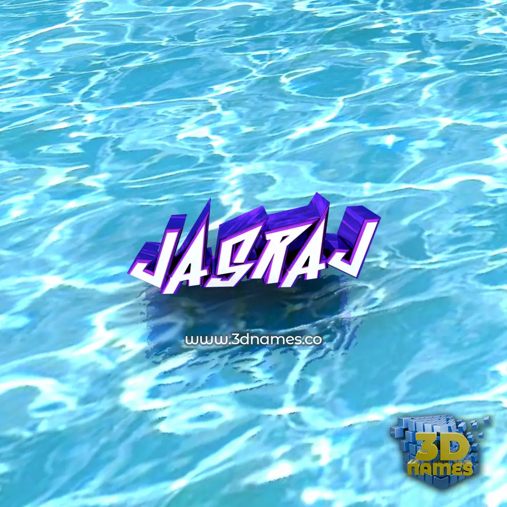 jasraj in Water style - 3D name wallpaper
