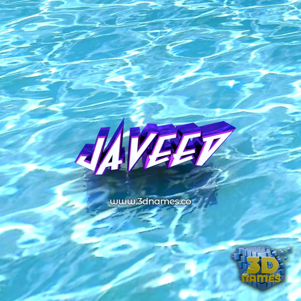 javeed in Water style - 3D name wallpaper