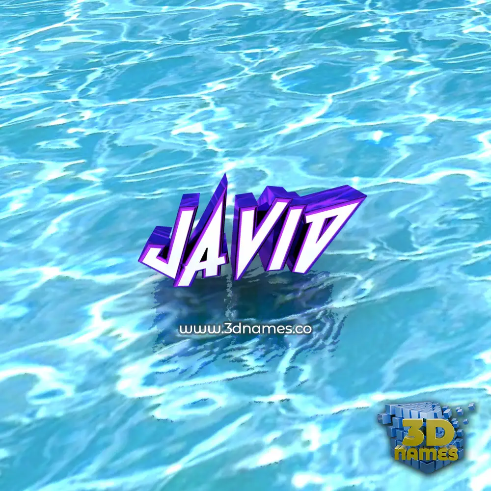 javid in Water style - 3D name wallpaper