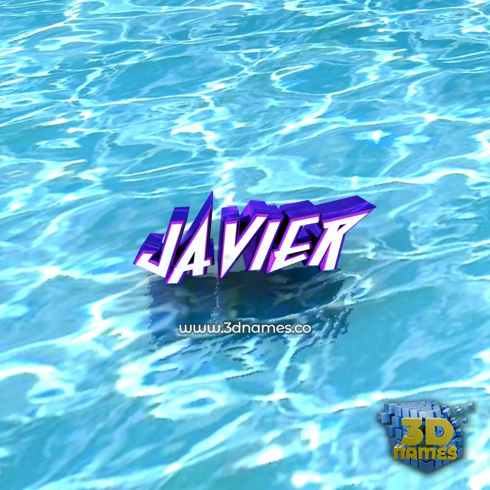 javier in Water style - 3D name wallpaper
