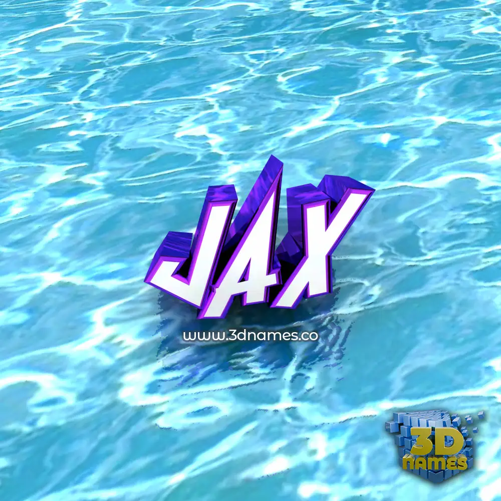 jax in Water style - 3D name wallpaper