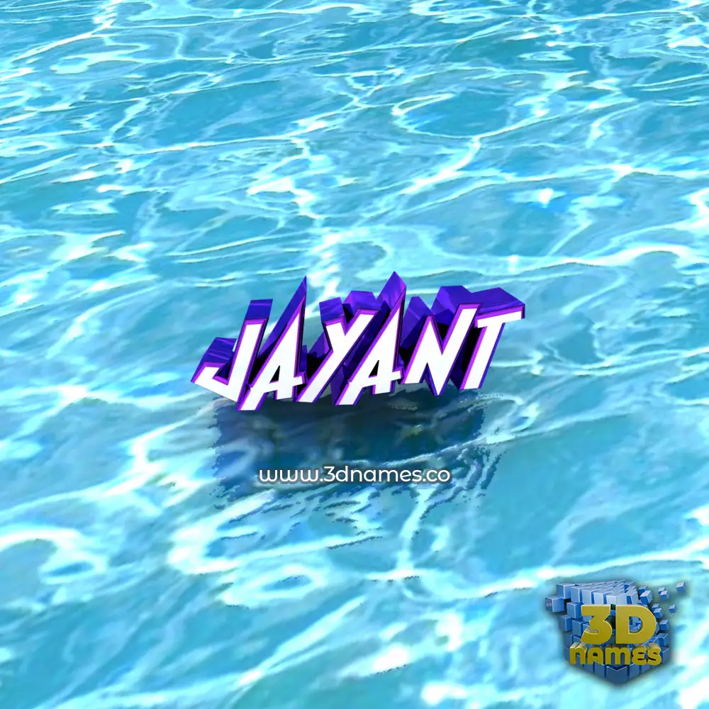 jayant in Water style - 3D name wallpaper