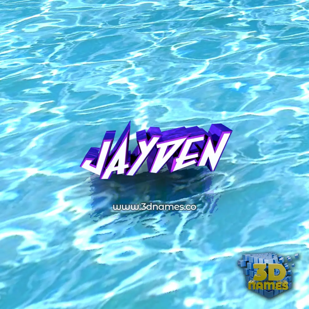 jayden in Water style - 3D name wallpaper