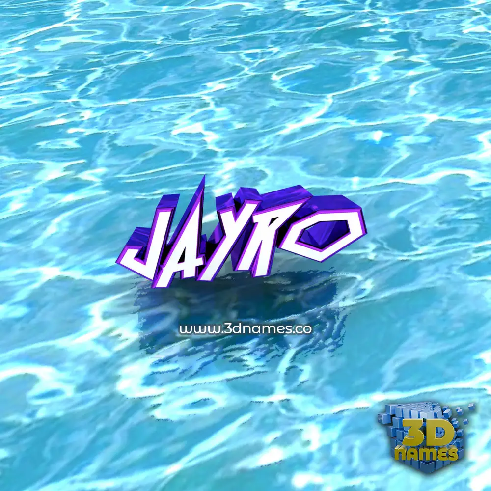 jayro in Water style - 3D name wallpaper