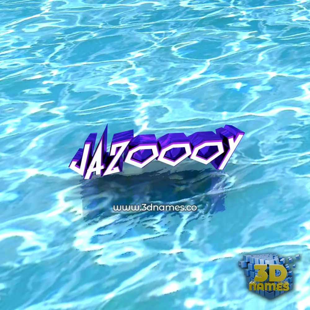 jazoooy in Water style - 3D name wallpaper