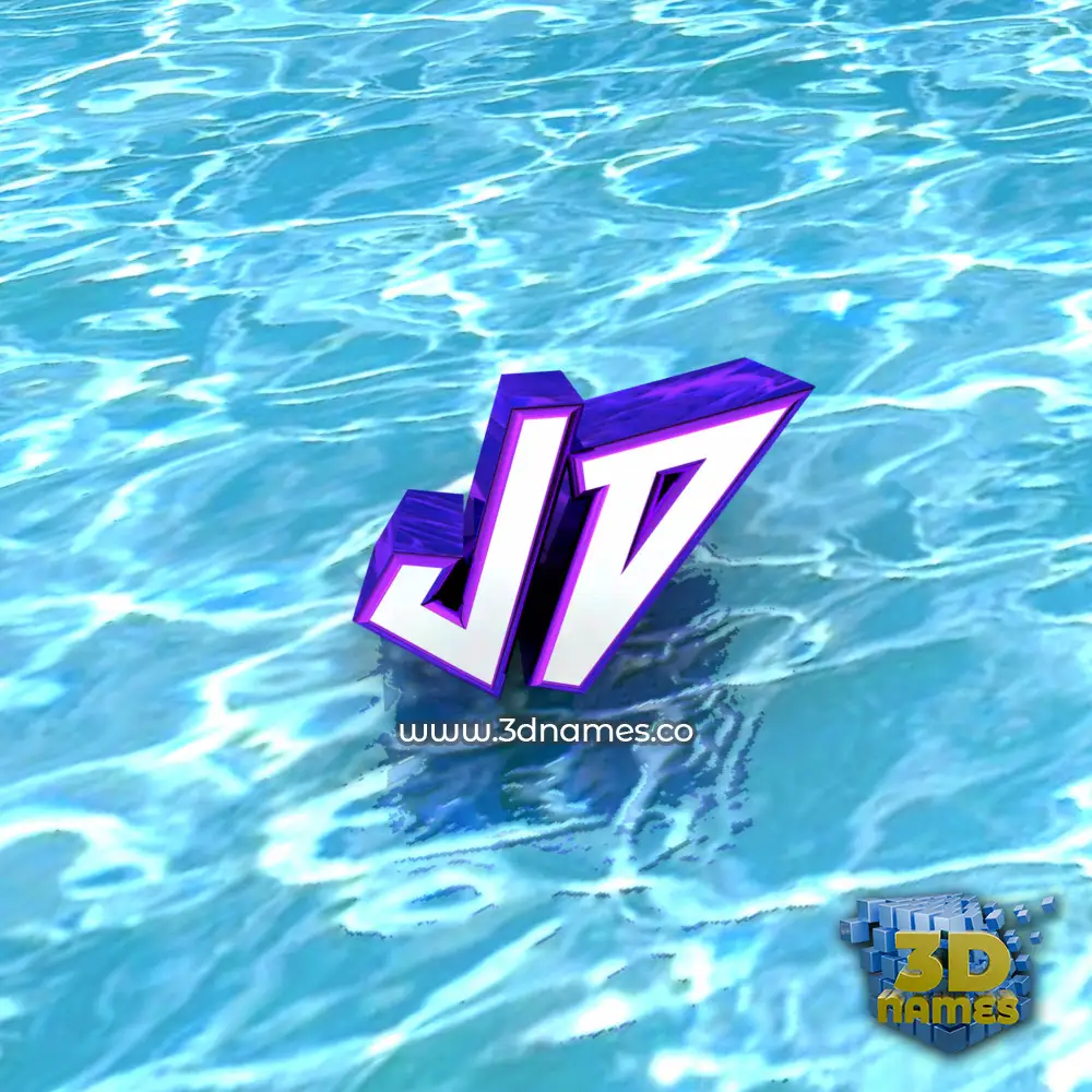 jd in Water style - 3D name wallpaper