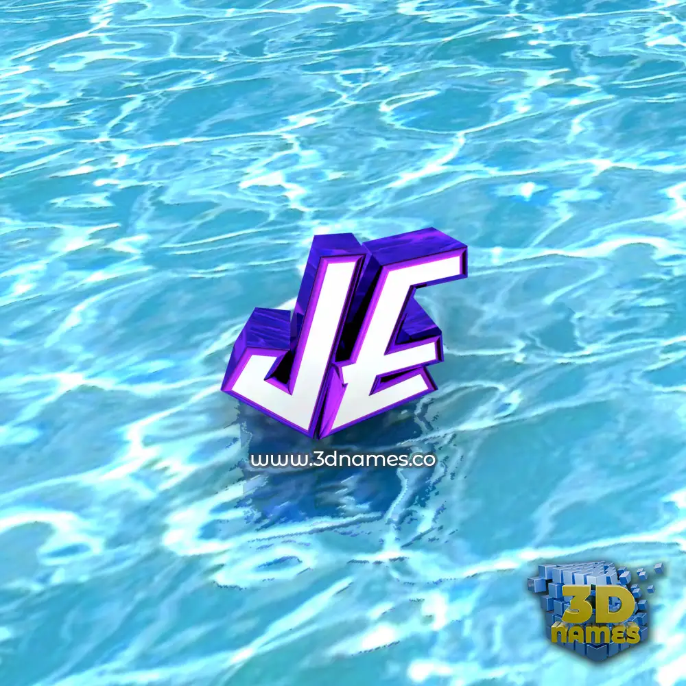je in Water style - 3D name wallpaper