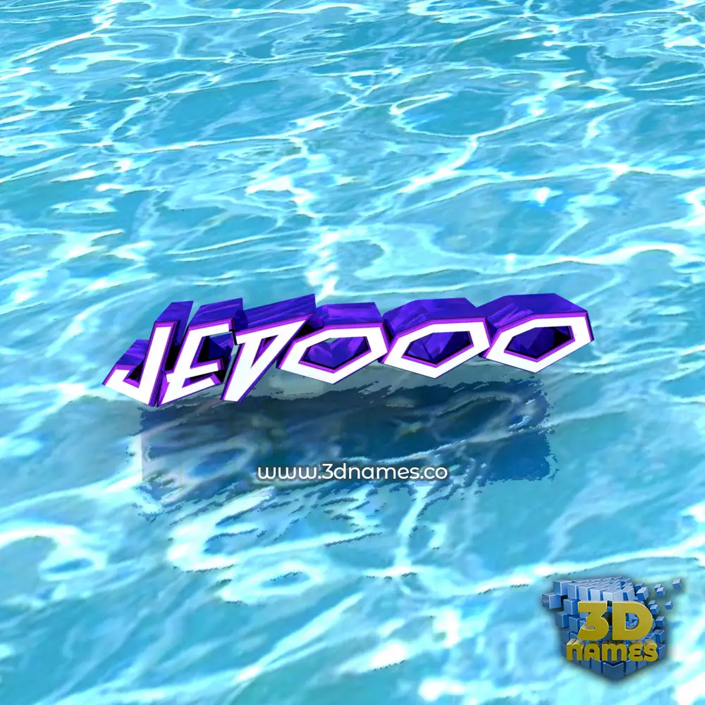 jedooo in Water style - 3D name wallpaper