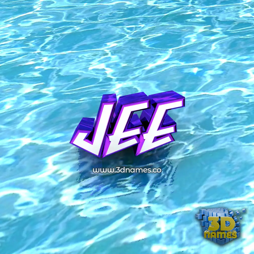 jee in Water style - 3D name wallpaper