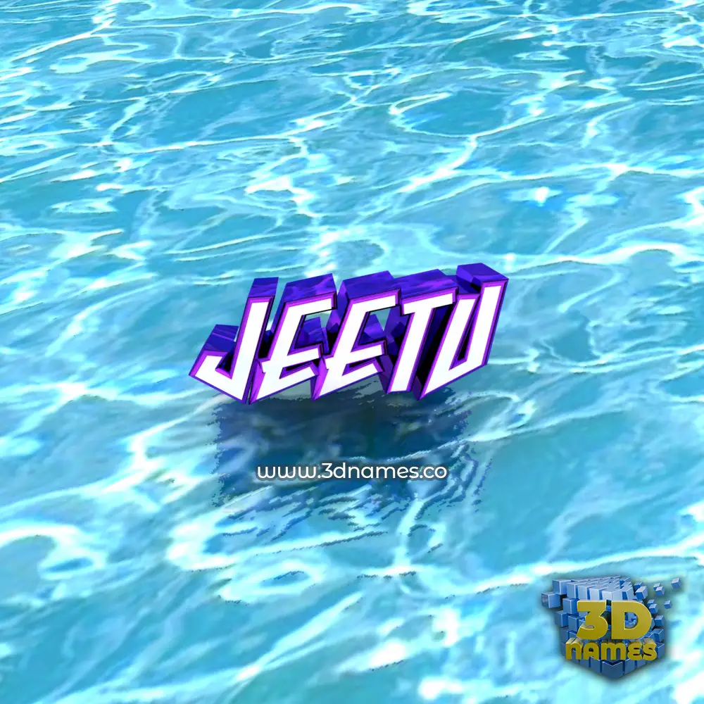 jeetu in Water style - 3D name wallpaper