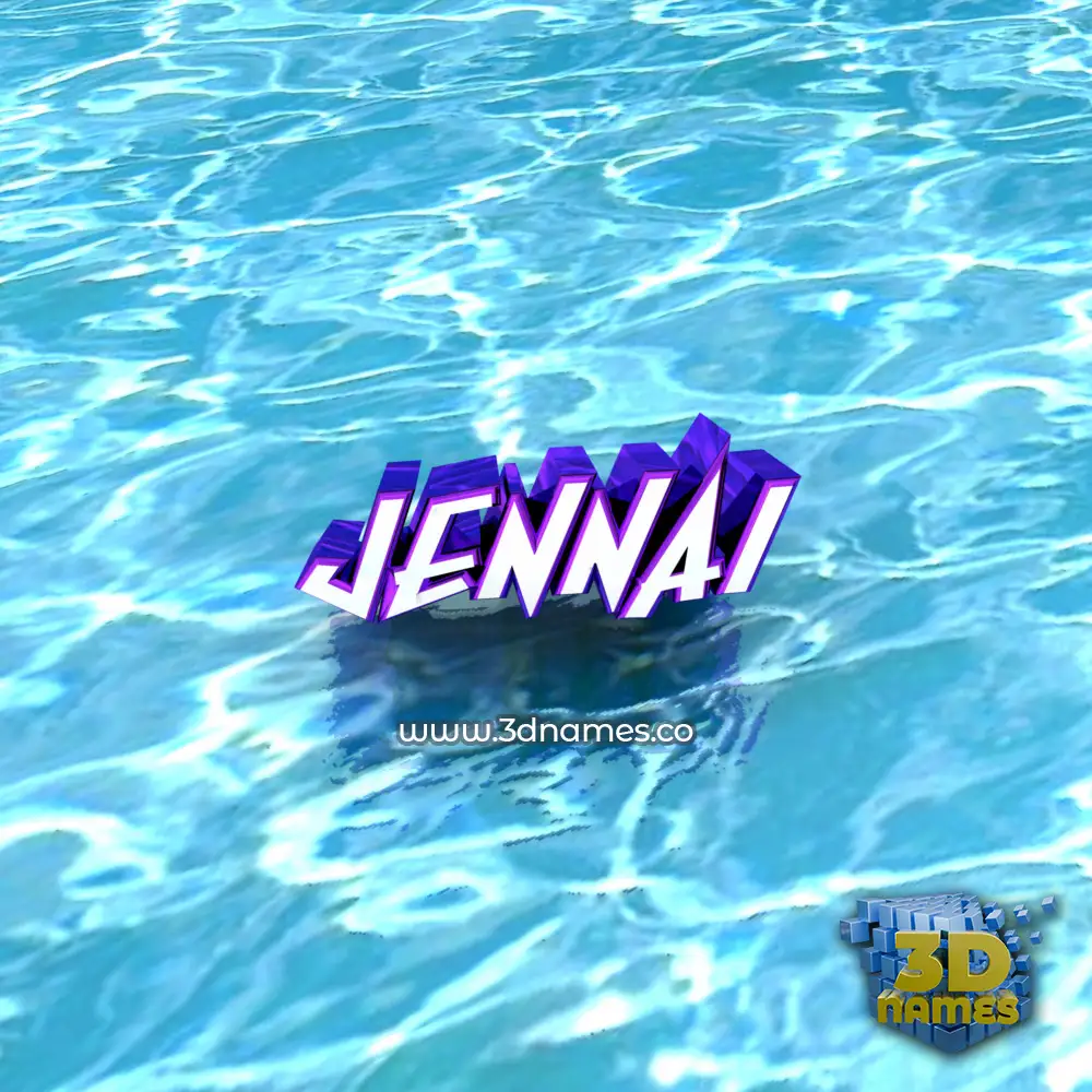 jennai in Water style - 3D name wallpaper