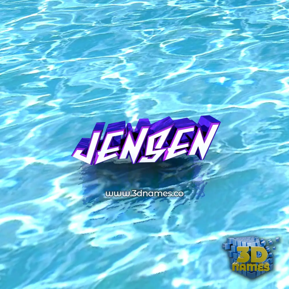 jensen in Water style - 3D name wallpaper