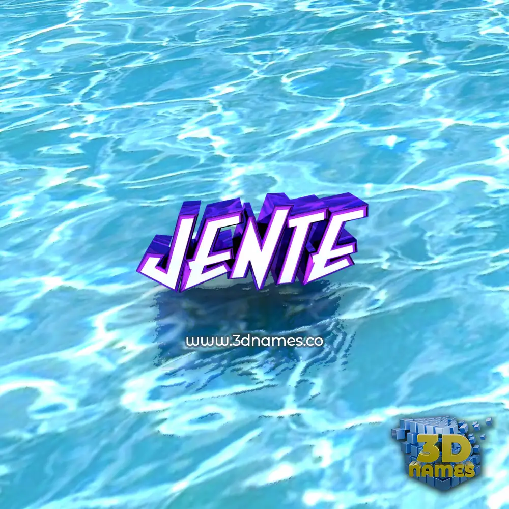 jente in Water style - 3D name wallpaper