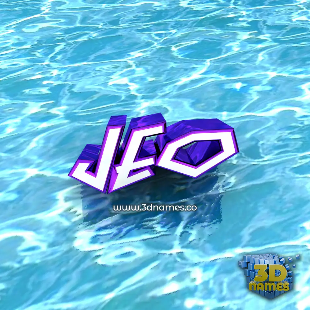 jeo in Water style - 3D name wallpaper