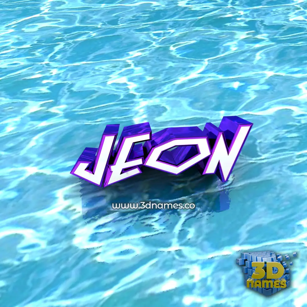 jeon in Water style - 3D name wallpaper