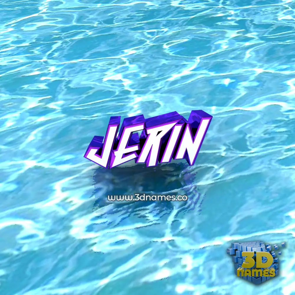 jerin in Water style - 3D name wallpaper