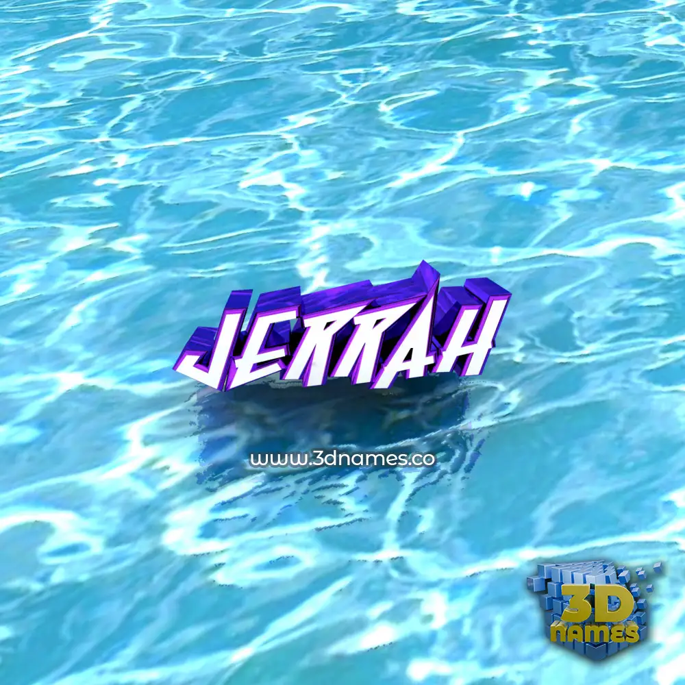 jerrah in Water style - 3D name wallpaper