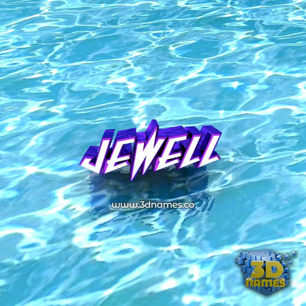 jewell in Water style - 3D name wallpaper