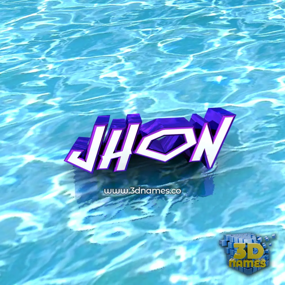 jhon in Water style - 3D name wallpaper
