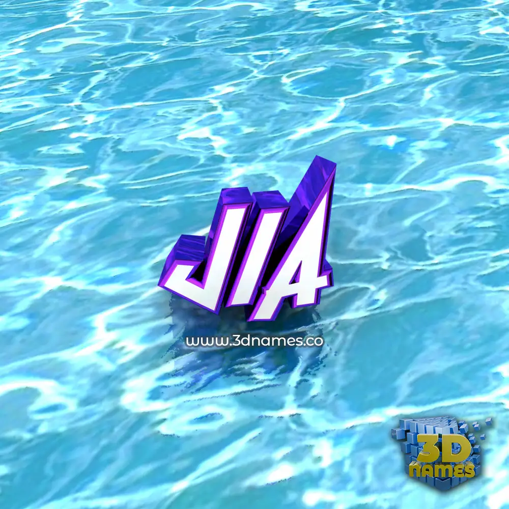 jia in Water style - 3D name wallpaper