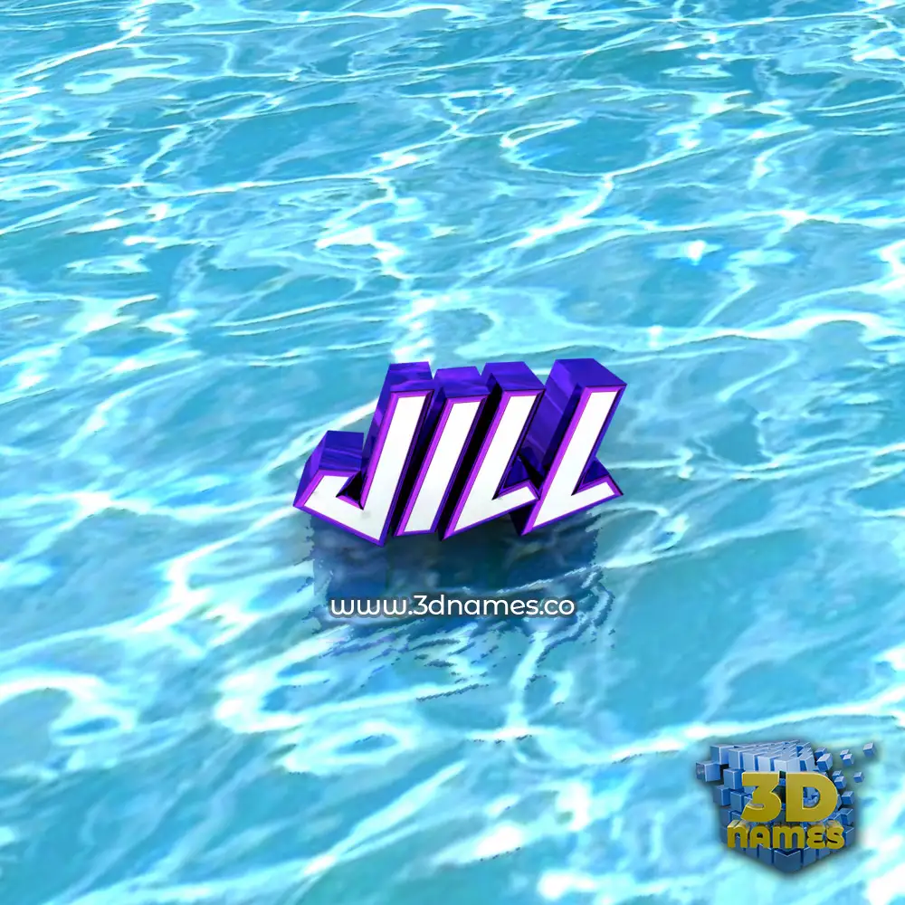 jill in Water style - 3D name wallpaper