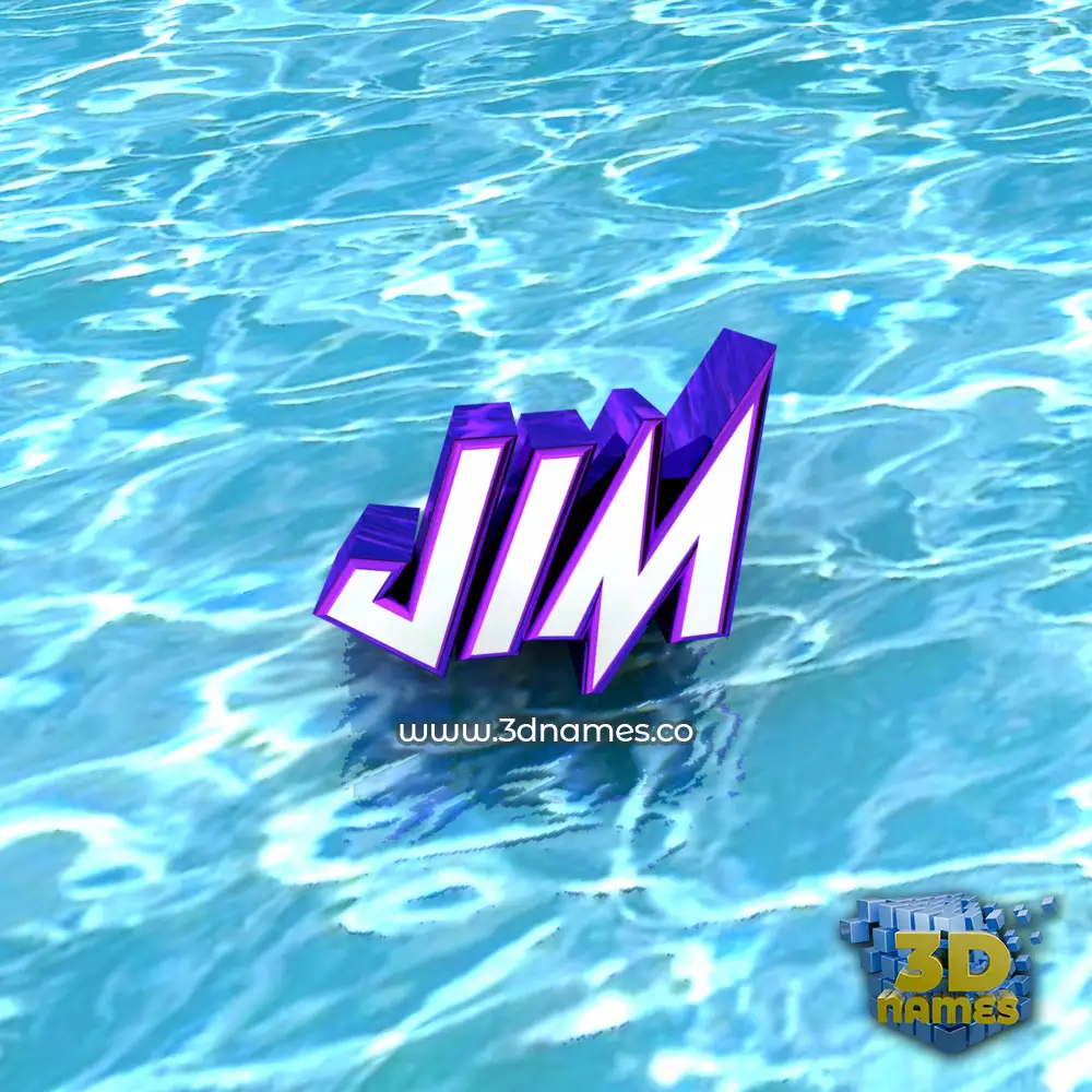 jim in Water style - 3D name wallpaper