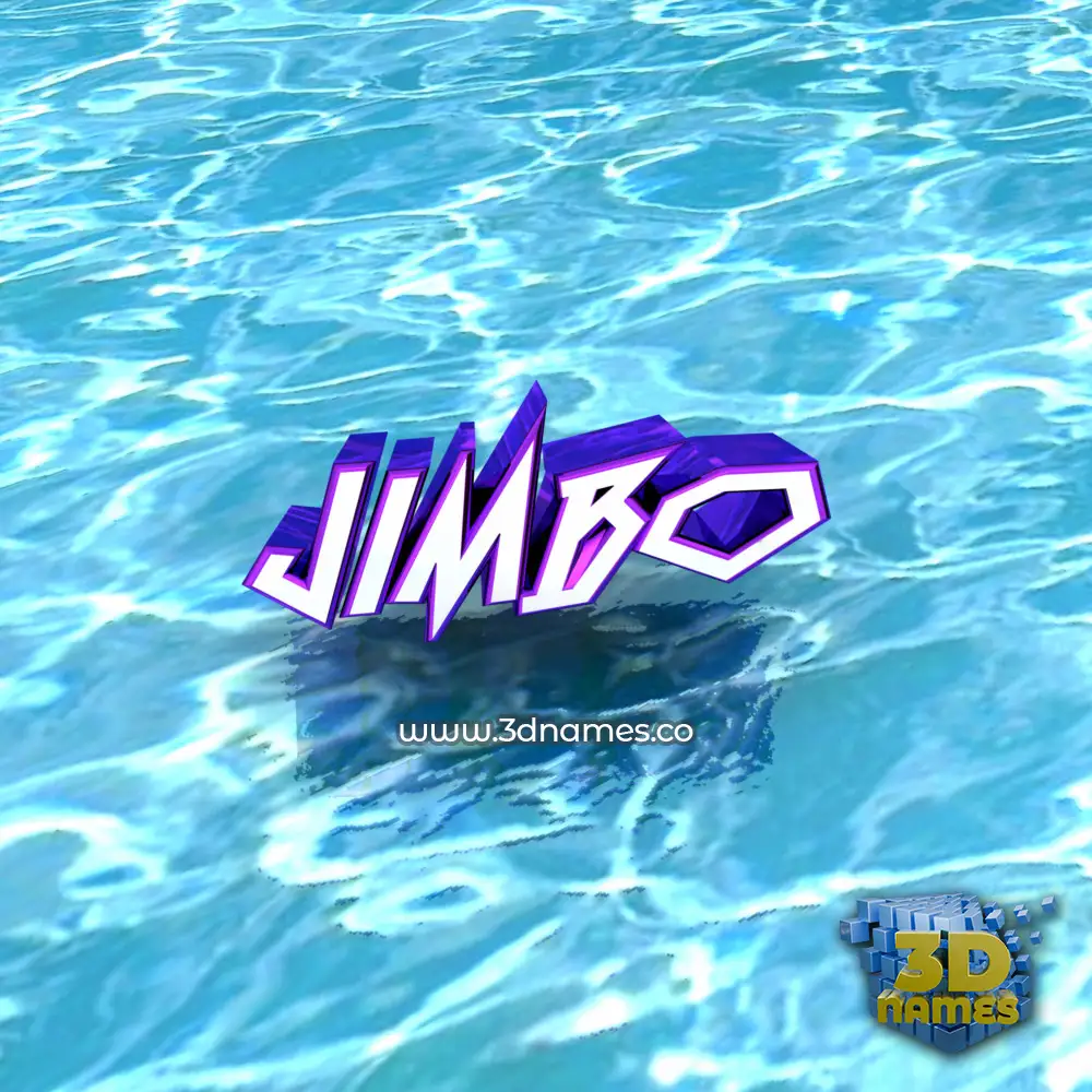 jimbo in Water style - 3D name wallpaper