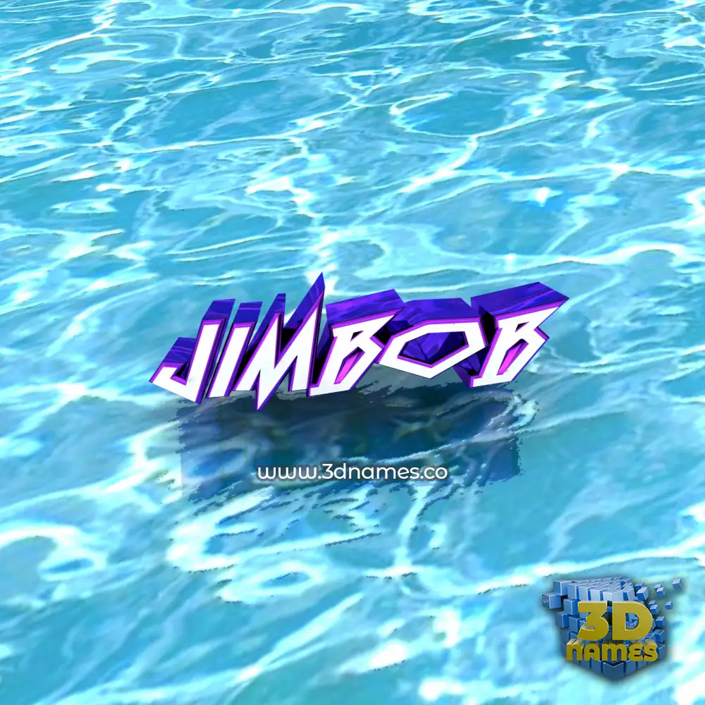 jimbob in Water style - 3D name wallpaper