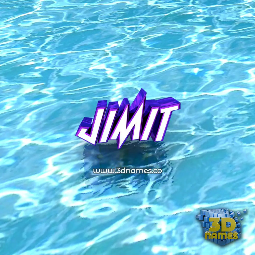 jimit in Water style - 3D name wallpaper