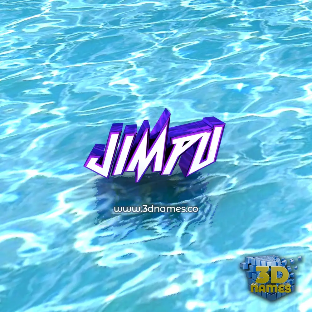 jimpu in Water style - 3D name wallpaper