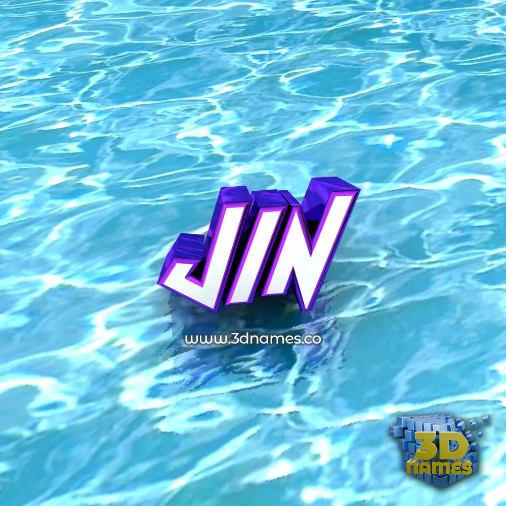 jin in Water style - 3D name wallpaper