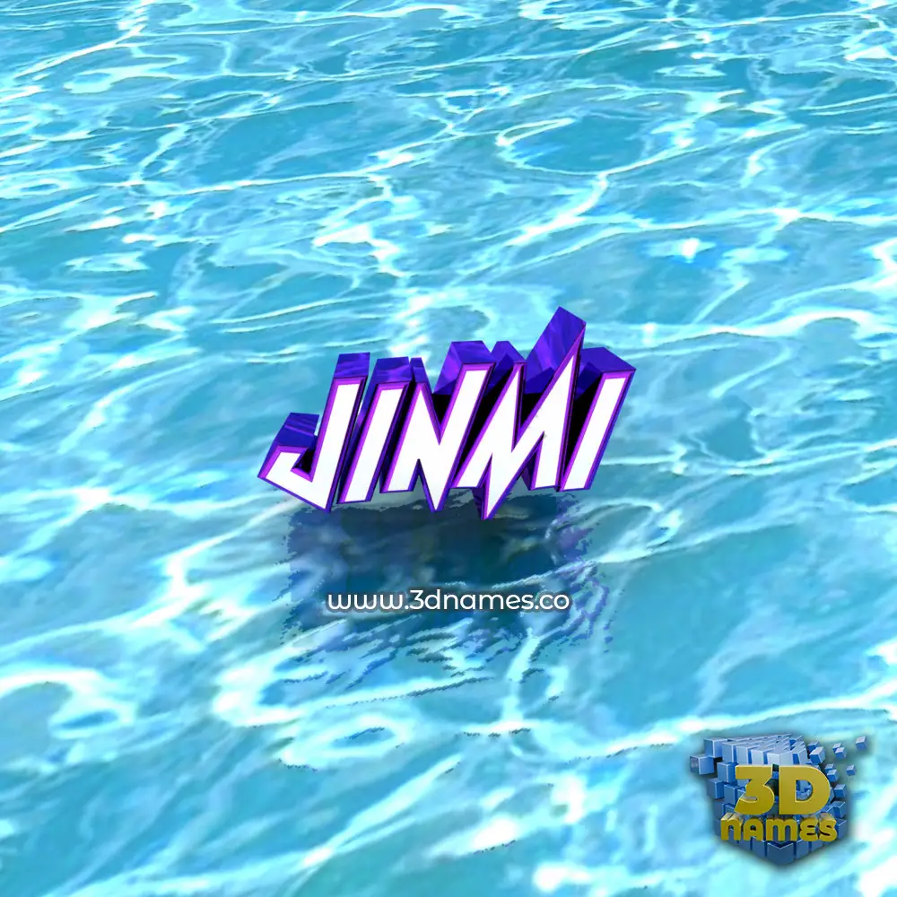jinmi in Water style - 3D name wallpaper