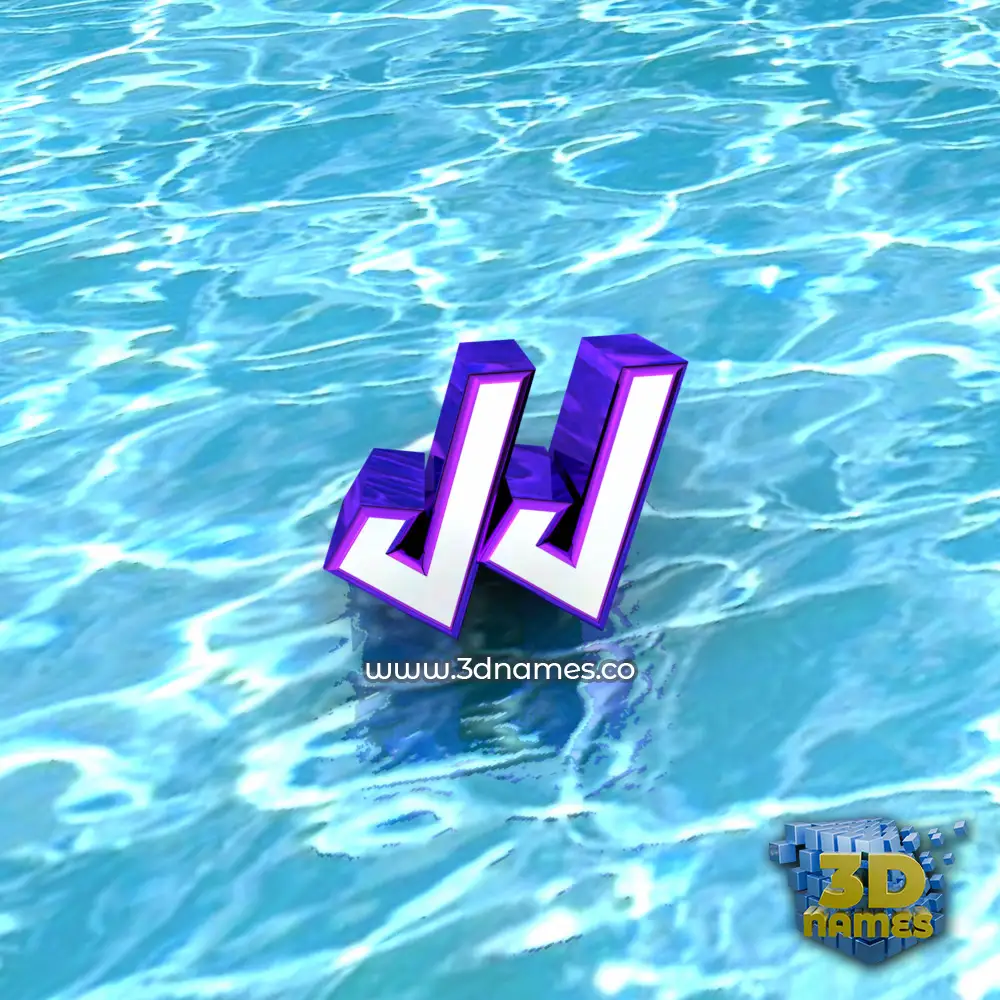 jj in Water style - 3D name wallpaper