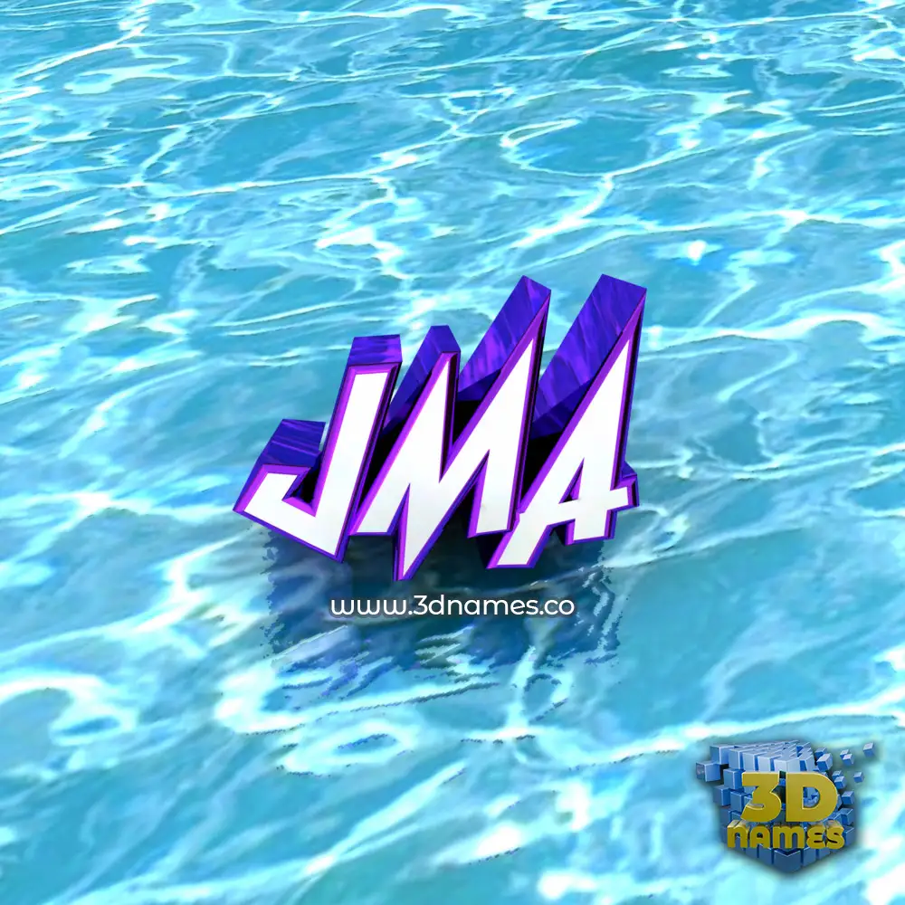 jma in Water style - 3D name wallpaper