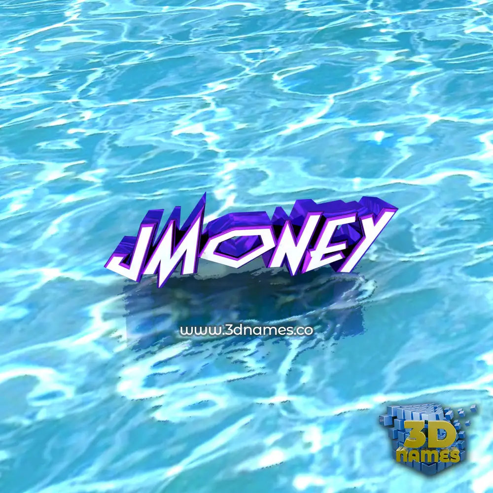 jmoney in Water style - 3D name wallpaper