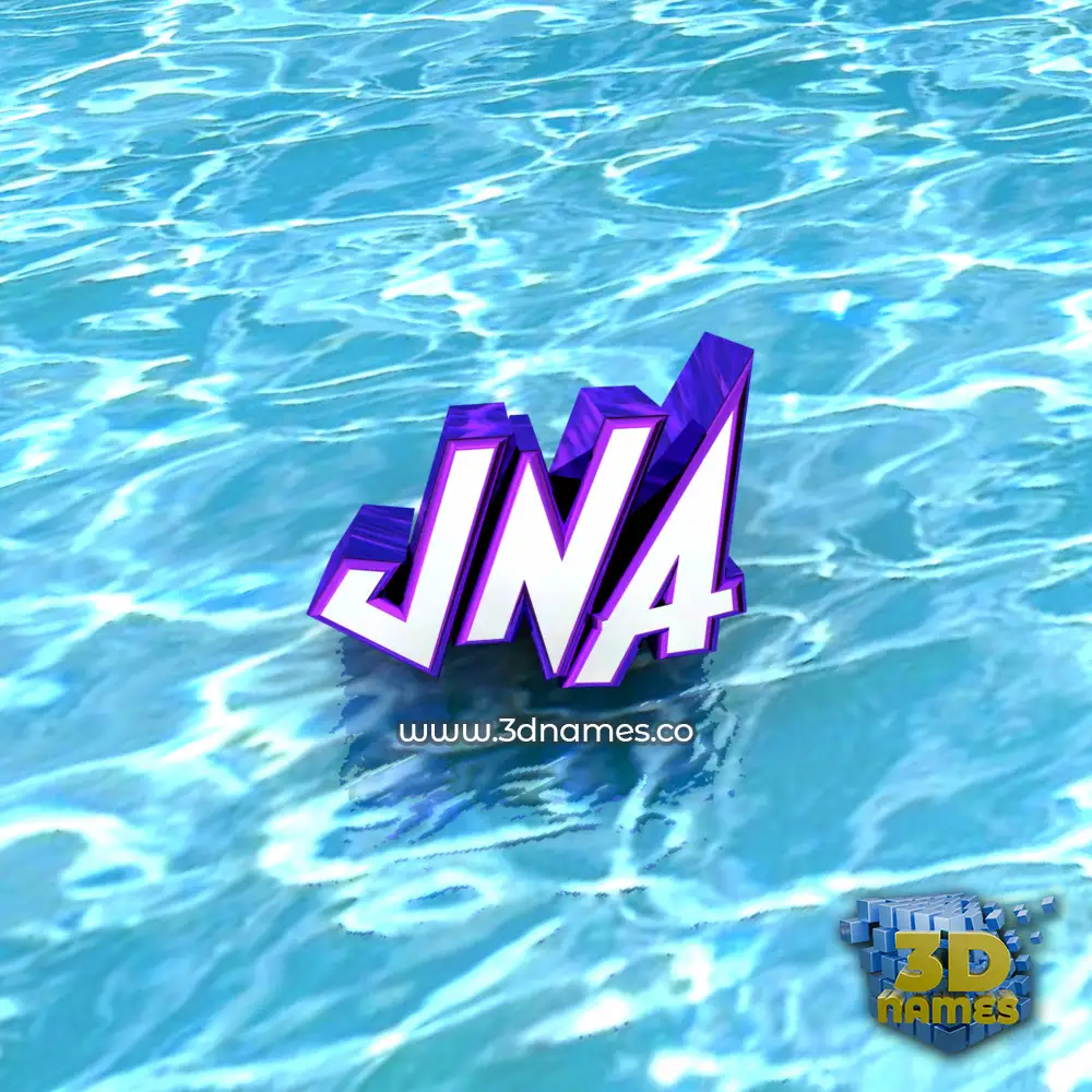 jna in Water style - 3D name wallpaper