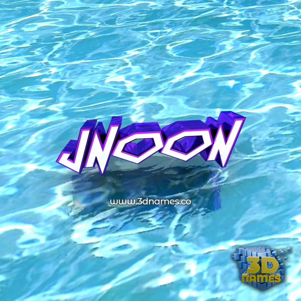 jnoon in Water style - 3D name wallpaper
