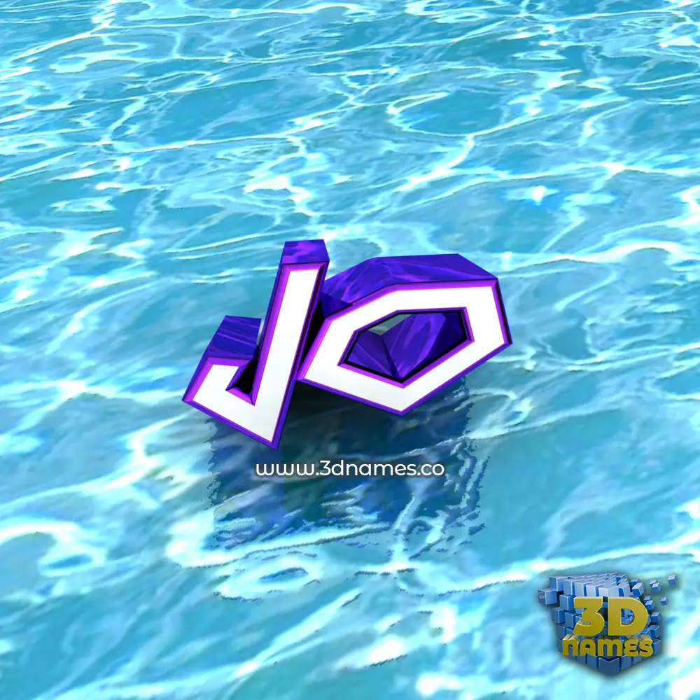jo in Water style - 3D name wallpaper