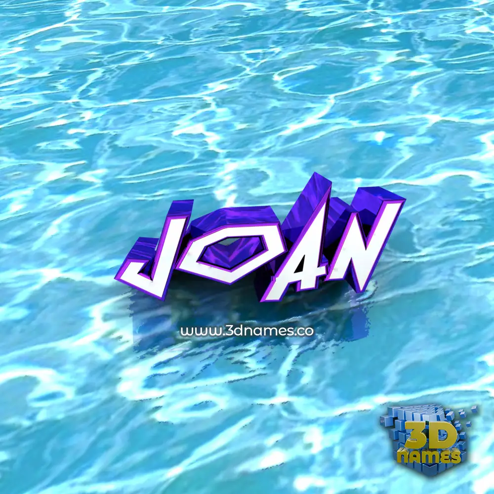 joan in Water style - 3D name wallpaper