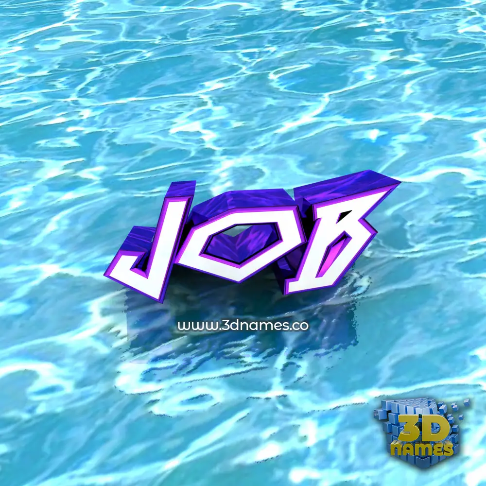 job in Water style - 3D name wallpaper