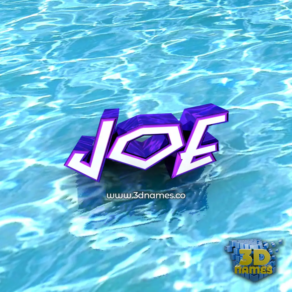joe in Water style - 3D name wallpaper