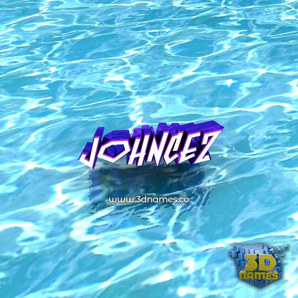 johncez in Water style - 3D name wallpaper