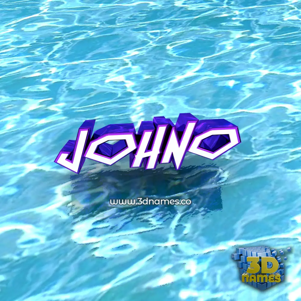 johno in Water style - 3D name wallpaper
