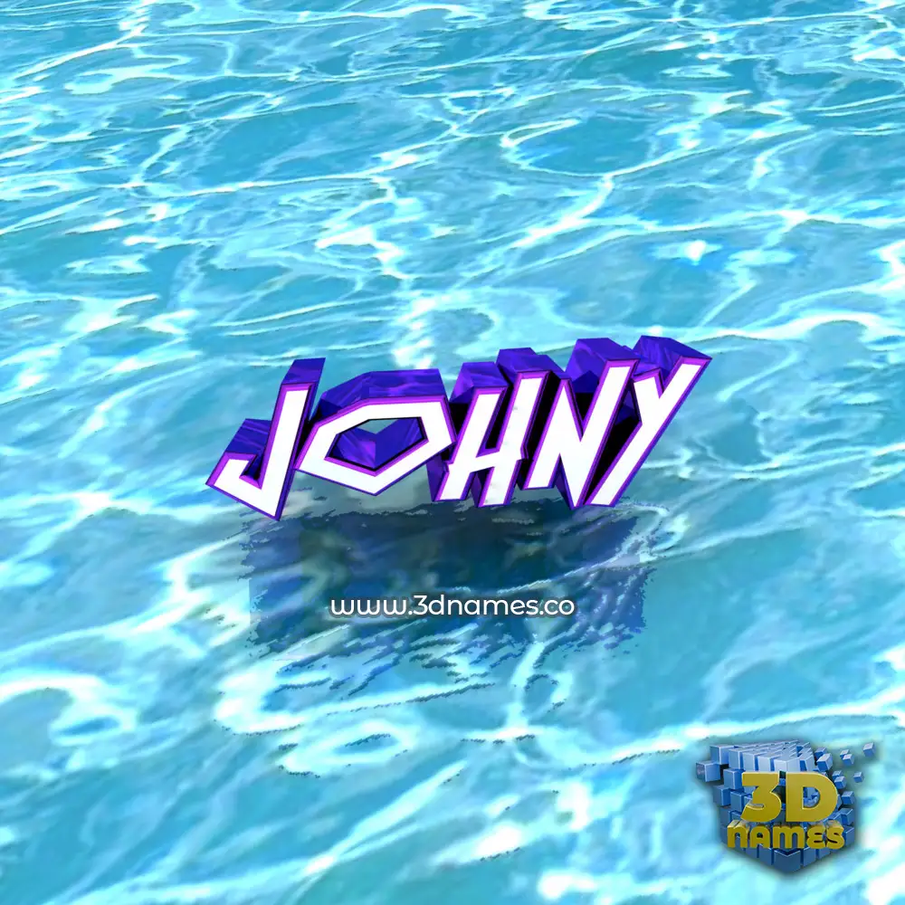 johny in Water style - 3D name wallpaper