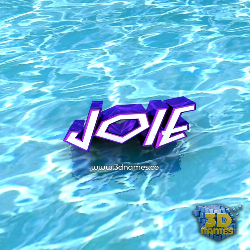 joie in Water style - 3D name wallpaper