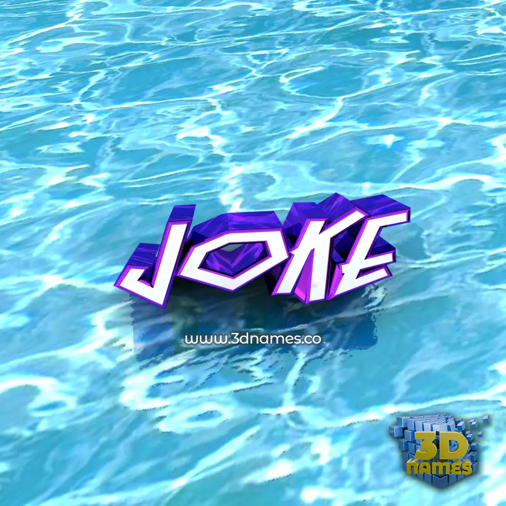 joke in Water style - 3D name wallpaper