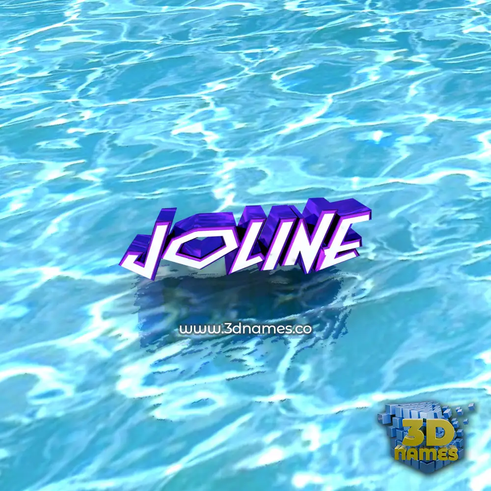 joline in Water style - 3D name wallpaper